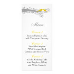 whimsy tree yellow lovebirds menu cards werbeflyer