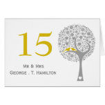 whimsy tree yellow lovebirds mod table numbers karten