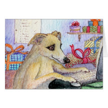 Whippet Weihnachten, das online kauft Grußkarte