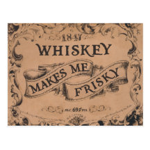 Whisky macht mich frisky postkarte