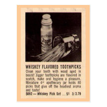 "Whiskytoothpicks-" Postkarte