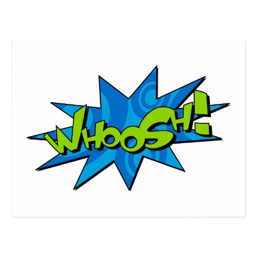 Whoosh Comic-Buch-Postkarte