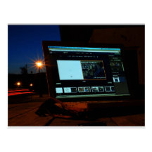 Wi-Fi bis zum Nacht Postkarte