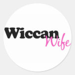 Wiccan Ehefrau Runder Sticker