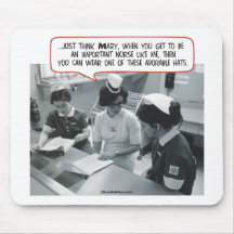 Wichtige Krankenschwester - entzückender Hut Mousepads
