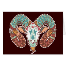 Widder/Aries Symbol Karte