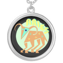 Widder-schwarzes Tierkreis-Zeichen Schmuck
