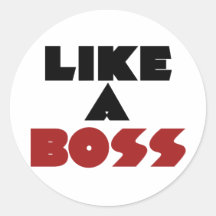 Wie ein Chef Runde Sticker