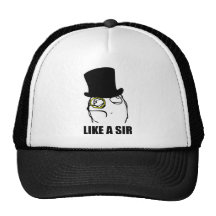 Wie ein Sir Monocle Rage Face Meme Baseballcap