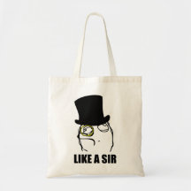 Wie ein Sir Monocle Rage Face Meme Taschen