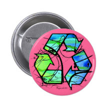Wiederverwendung, verringern, recyceln Erdtagesges Anstecknadelbutton