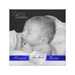 Wiegenlied-Traum-blaues Band addieren Baby-Foto-Le Gespannte Galeriedrucke