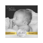 Wiegenlied-Traum-Goldband addieren Baby-Foto-Leinw Gespannter Galeriedruck