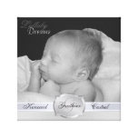 Wiegenlied-Traum-weißes Band addieren Baby-Foto-Le Leinwanddrucke