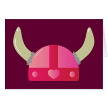 Wikinger-Liebe-Sturzhelm Grußkarte