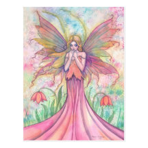 Wildblume-Fee-Postkarte