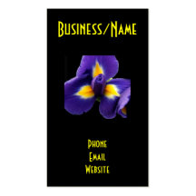 Wilde blaue Iris Visitenkartenvorlagen