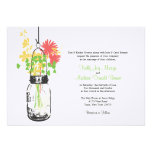 Wilde Blumen u. Maurer-Glas-Hochzeits-Einladungen