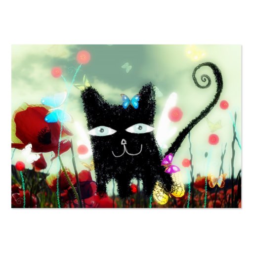 wilde intelligente Katze Kitty gatito Chat-Geschäf Visitenkarten Vorlage