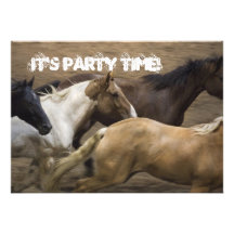 Wilde PferdeParty Einladung