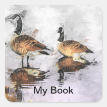 Wilde Vogel-Buchzeichen Sticker