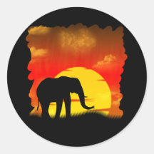 Wilder Elefant-Aufkleber