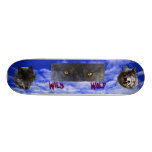 WILDES GRAUE WÖLFE Skateboard Skateboard Bretter