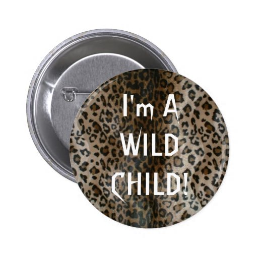 Wildes Kind auf Leopard-Druckstift Anstecknadelbutton