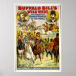 Wildes VINTAGES WESTPLAKAT Büffel-Bills