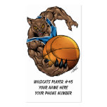 Wildkatzen oder Rotluchs-Basketball-Spieler durch  Visitenkartenvorlage