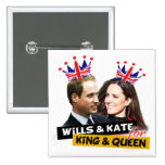 Willen u. Kate für König-u. Königin-königlichen Ho Anstecknadelbuttons