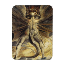 William Blake - The Great Red Dragon and the Woman Rectangle Magnet