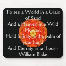 William Blake "Welt in einem Korn des Sandes" Zita Mousepad