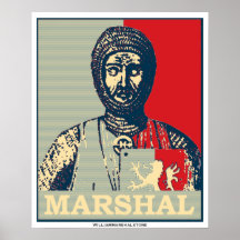 William-Marschall-Spiegel des Chivalry-roten u. bl Posterdrucke