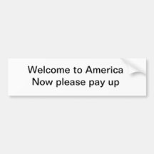 Willkommen nach Amerika Autoaufkleber