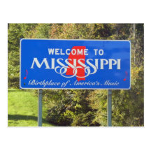 Willkommen nach Mississippi Postkarten