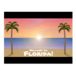 Willkommen zu Florida: Strand-Szenen-Postkarte