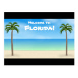 Willkommen zu Florida: Strand-Szenen-Postkarte