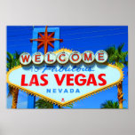 Willkommen zum Las Vegas-Zeichen-Druck/dem Plakat