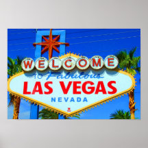 Willkommen zum Las Vegas-Zeichen-Druck/dem Plakat