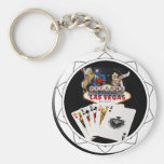 Willkommenes Zeichen-Schwarz-Poker-Chip Schlüsselband