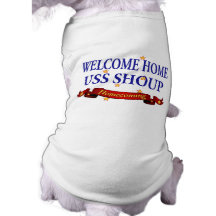 Willkommenes Zuhause USS Shoup Haustiershirt