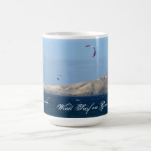Wind, der auf Gran Canaria surft Kaffee Tassen