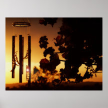 windchime Sonnenuntergangplakat