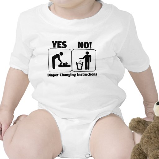 Windel-ändernde Anweisungen Tshirts