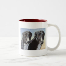 Windhund-Hunde"Tanzen-Schwester-" Becher-Schale Tee Haferl