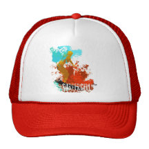 Windiges Strand-Abnutzungs-Surfer-Mädchen Baseball Mützen