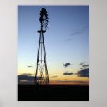 Windmühle am Sonnenuntergang Plakatdrucke