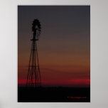 Windmühle an Sonnenuntergang 06-15-2007 Poster
