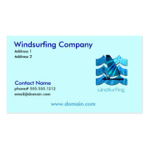 Windsurfing Entwurfs-Visitenkarte
